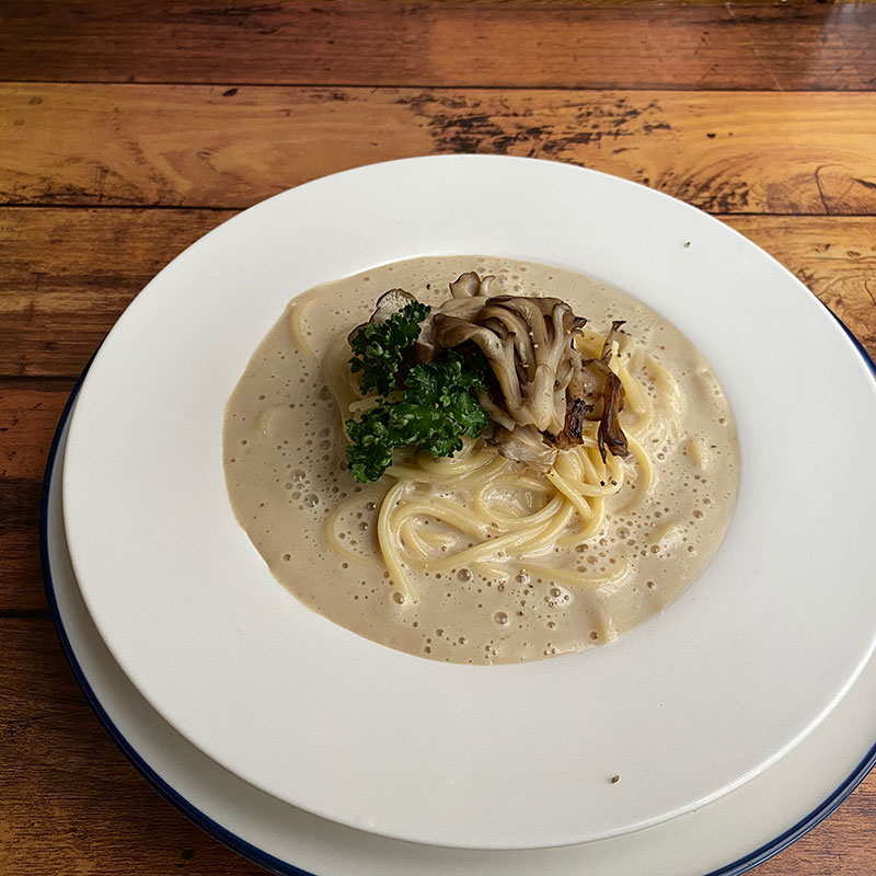 きのことチーズのスパゲティ